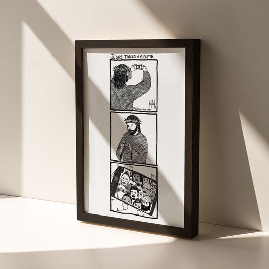 Jesus Takes a Selfie Print - by nakedpastor