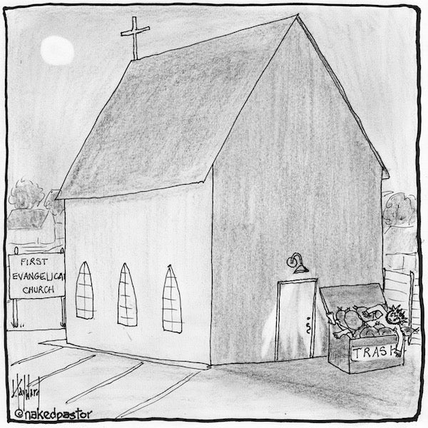 Jesus Trash Digital Cartoon - by nakedpastor