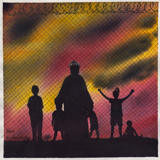 Jesus Loves the Little Children of the War Digital Cartoon - by nakedpastor