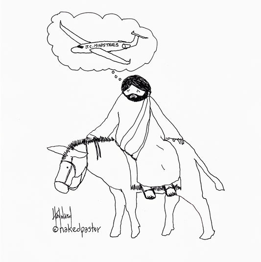 Jesus and Jets Digital Cartoon - by nakedpastor