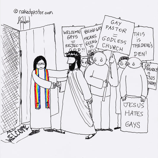 LGBTQ Friendly Church Digital Cartoon - by nakedpastor