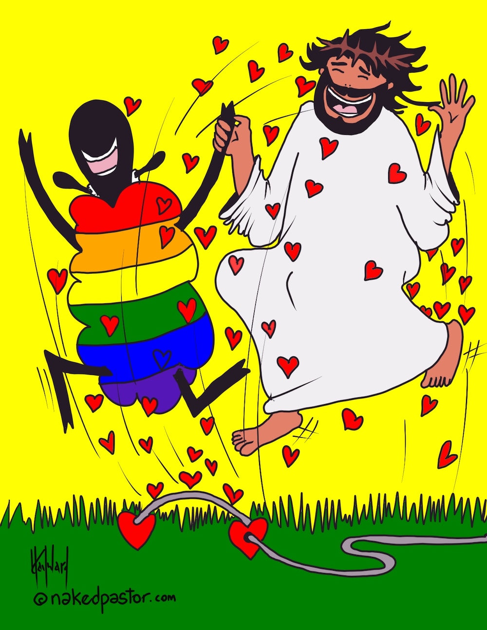 LGBTQ Love Sprinkler Digital Cartoon - by nakedpastor