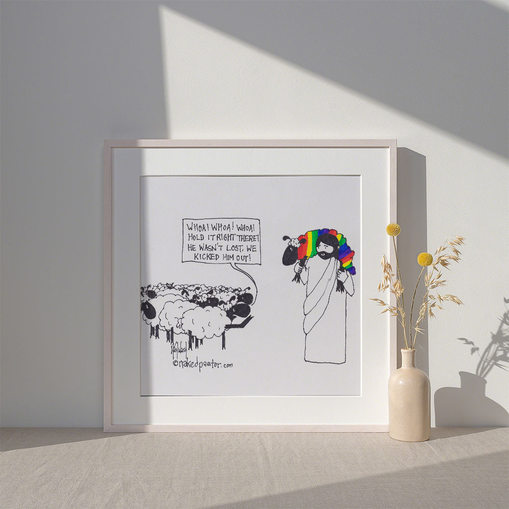 Lost or Kicked Out Print-Queer Christian Art Prints-nakedpastor