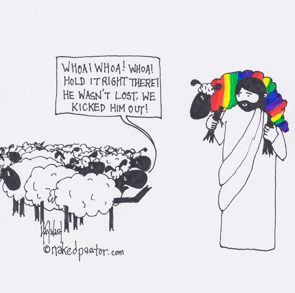 Lost or Kicked Out Digital Cartoon - by nakedpastor