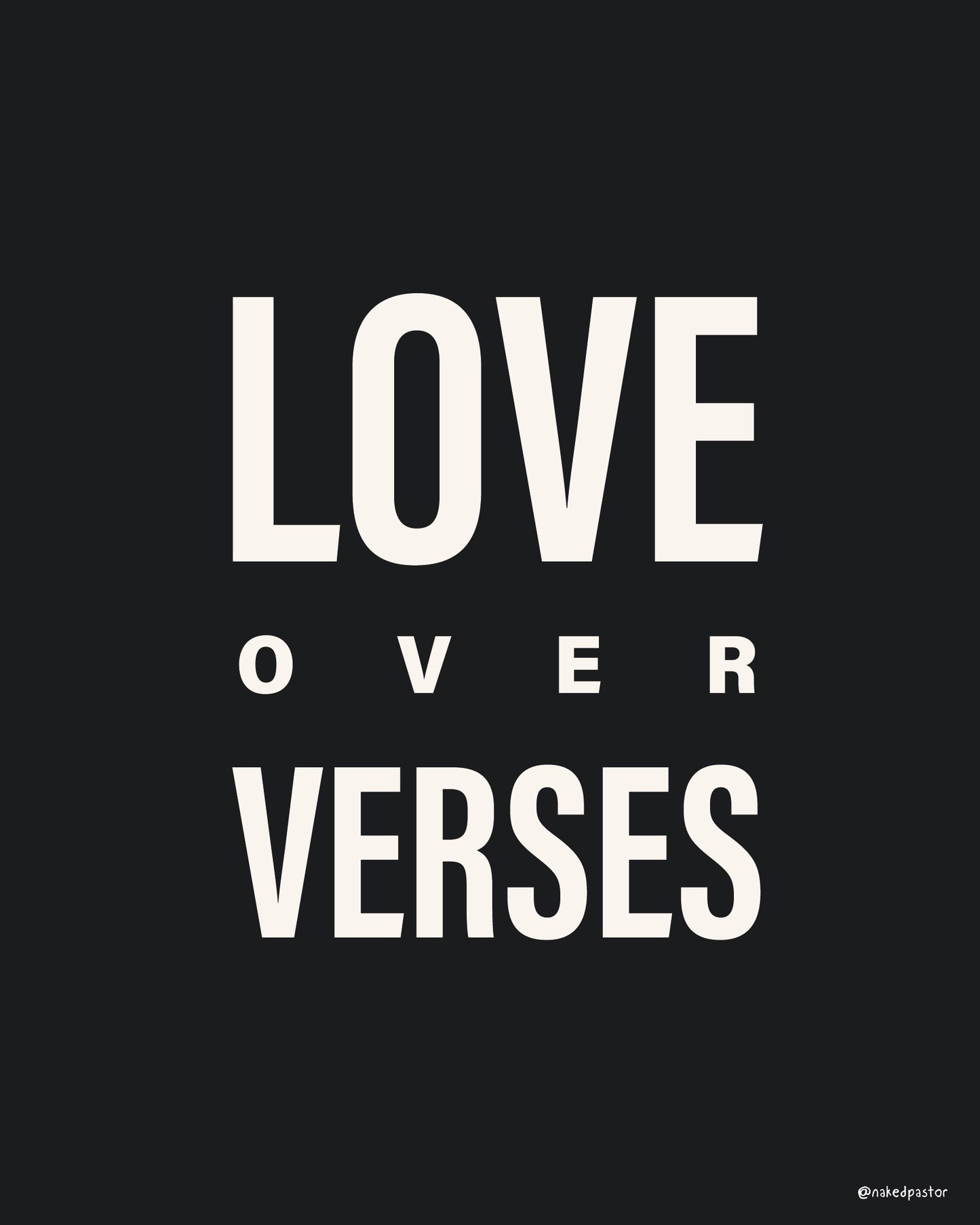 Love Over Verses Print