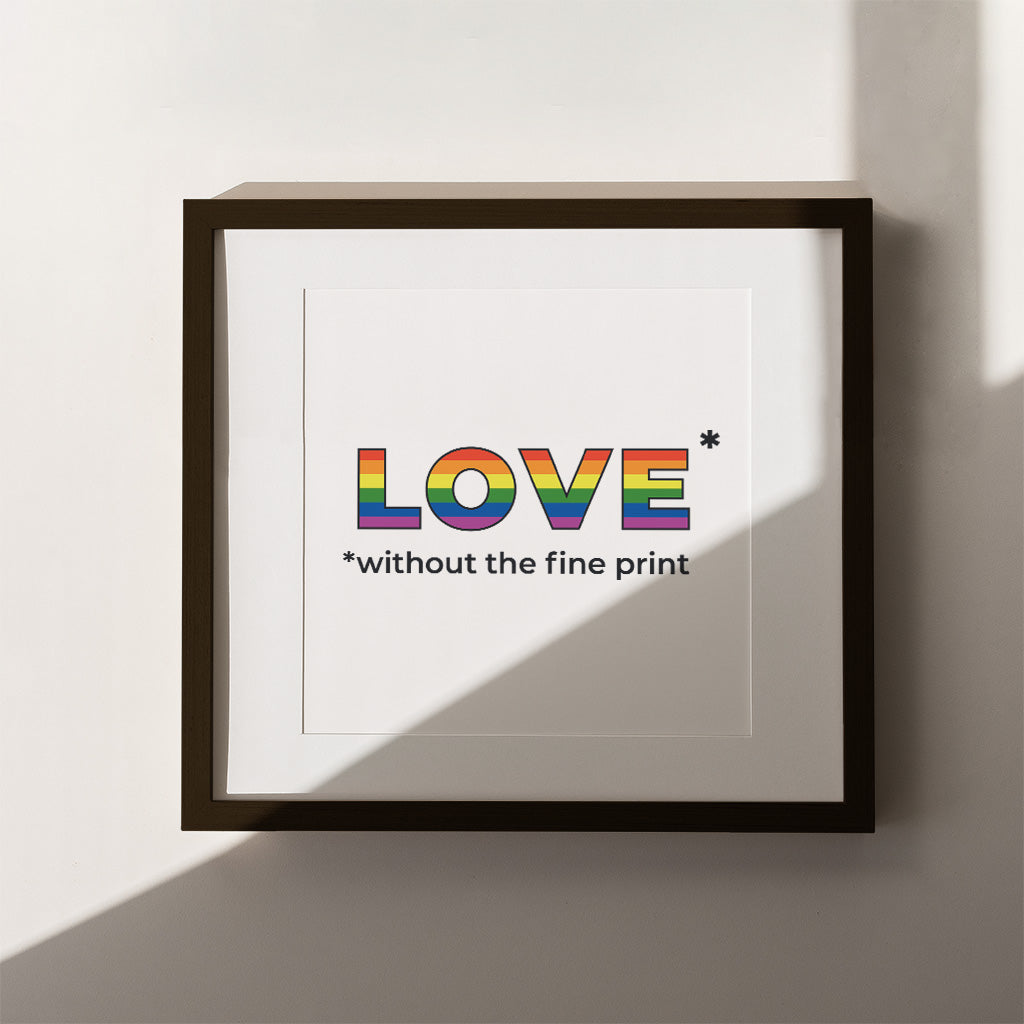 Love Without the Fine Print Cartoon Print - by nakedpastor