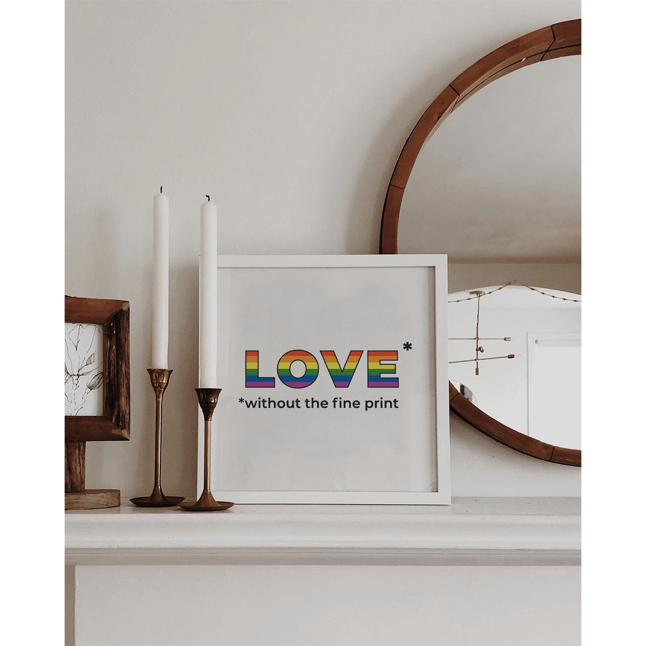 Love Without the Fine Print Cartoon Print-Queer Christian Art Prints-nakedpastor