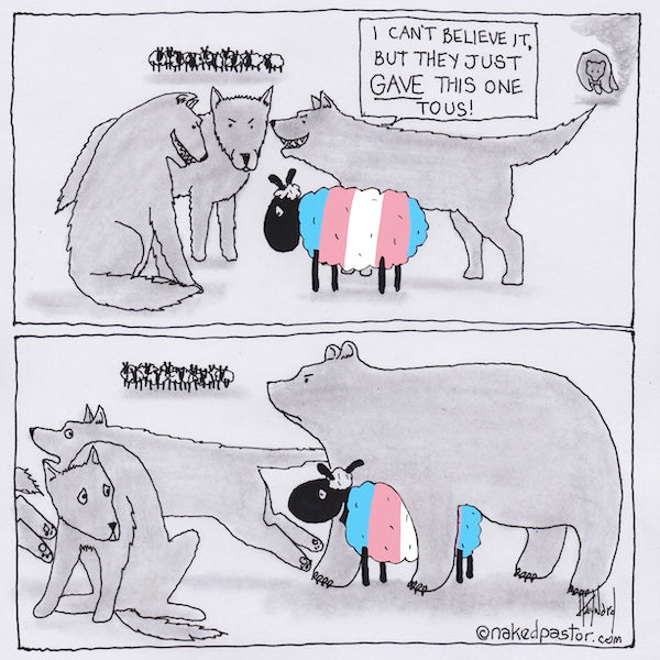 Mama or Papa Bear Transgender Digital Cartoon - by nakedpastor