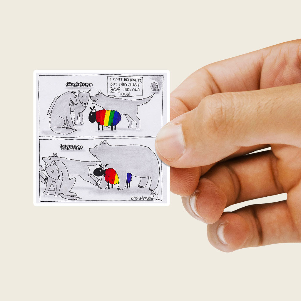 Mama Bear Versus Wolves stickers - by nakedpastor