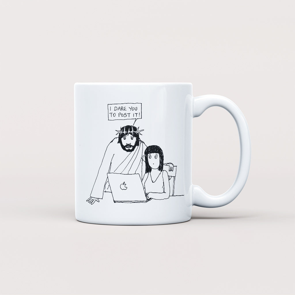 I Dare You to Post It Mug - by nakedpastor