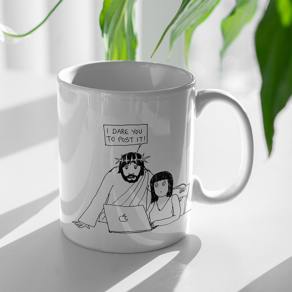 I Dare You to Post It Mug - by nakedpastor