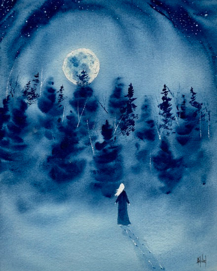Timber Series My Strength That Is Within Me Watercolor Print - by nakedpastor
