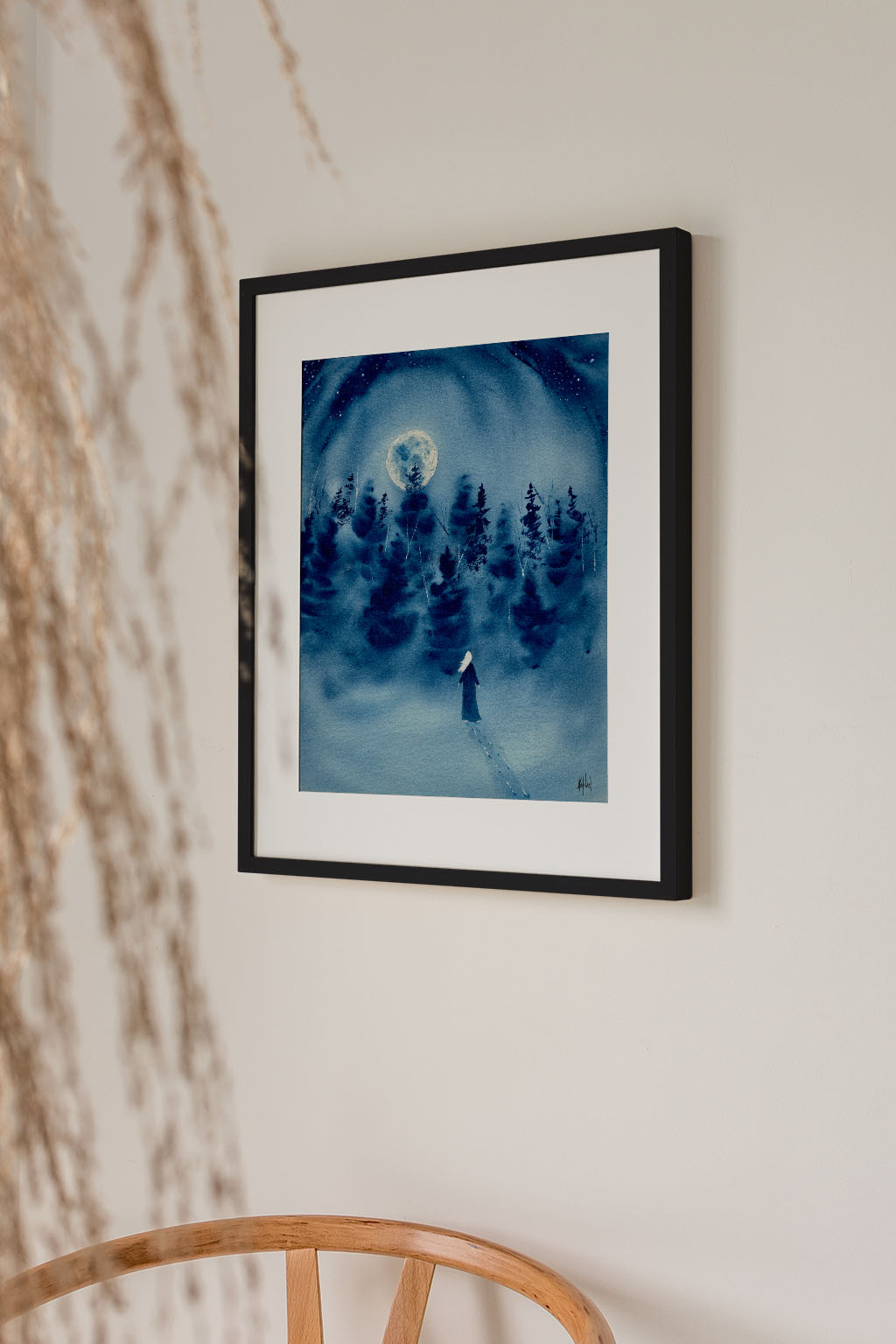 Timber Series My Strength That Is Within Me Watercolor Print - by nakedpastor