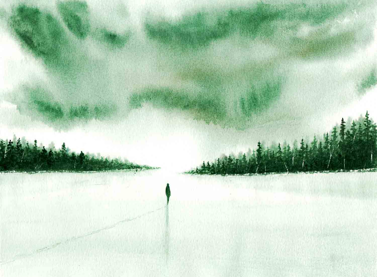 My Path Is Mine Watercolor Print - by nakedpastor