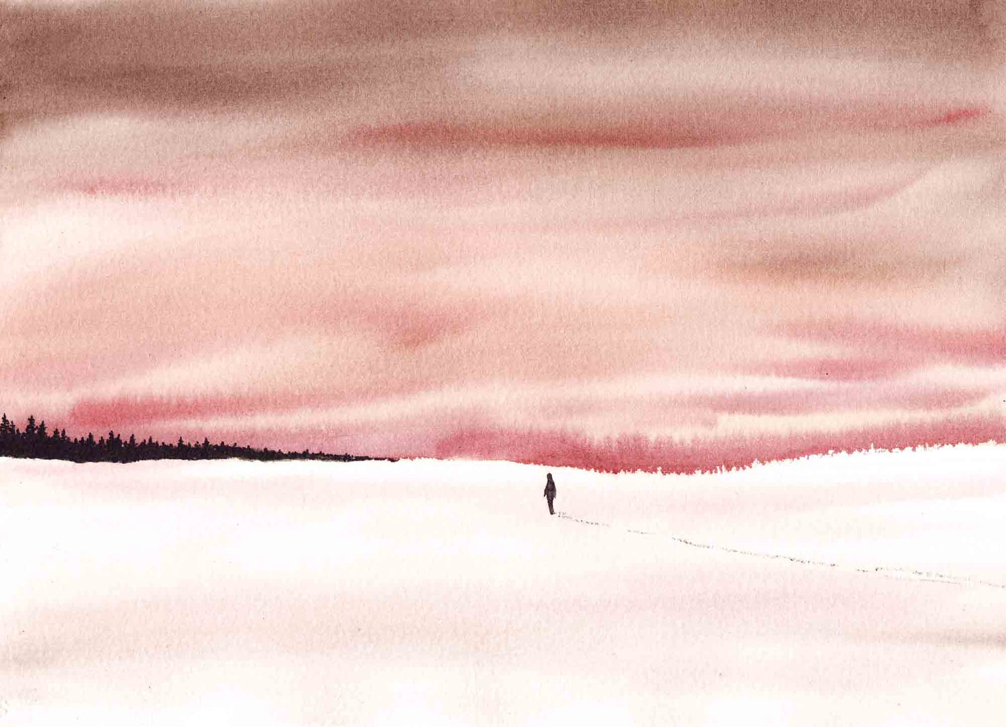The Need to Leave Watercolor Print - by nakedpastor