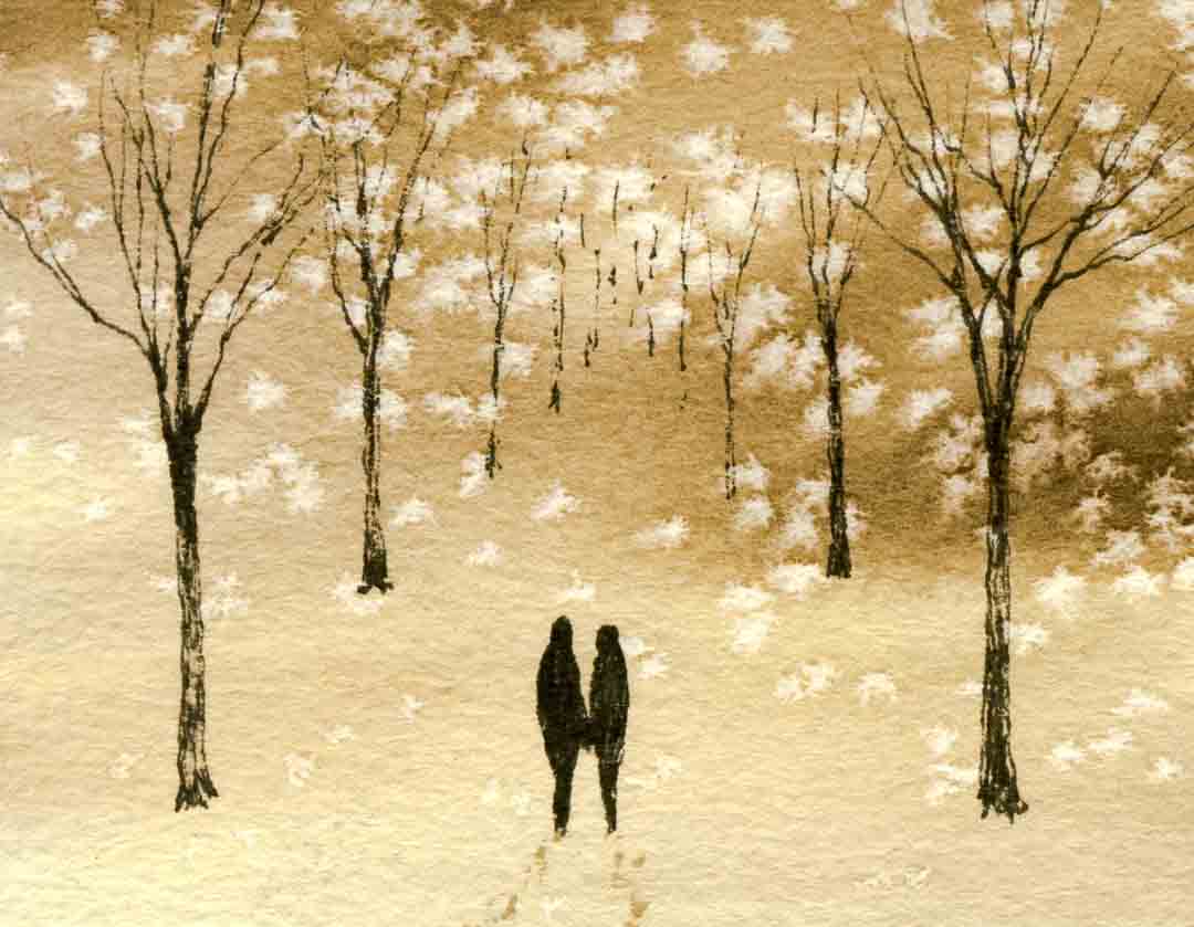 Together in the Midst of Life Watercolor Print - by nakedpastor
