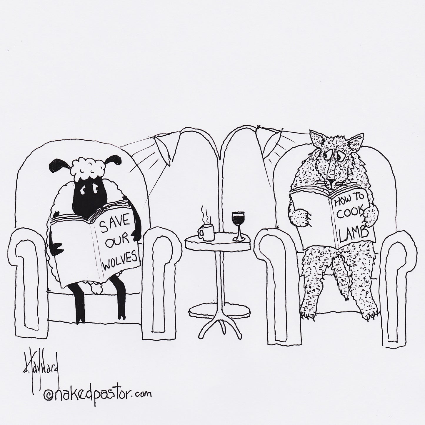 Never Trust a Wolf Digital Cartoon - by nakedpastor