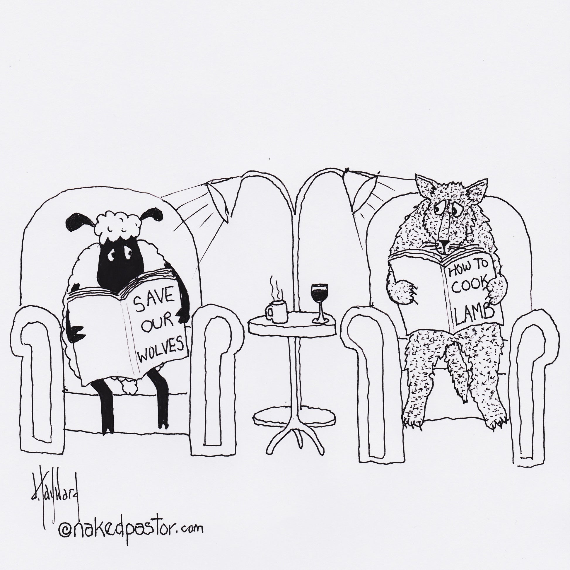 Never Trust a Wolf Digital Cartoon - by nakedpastor