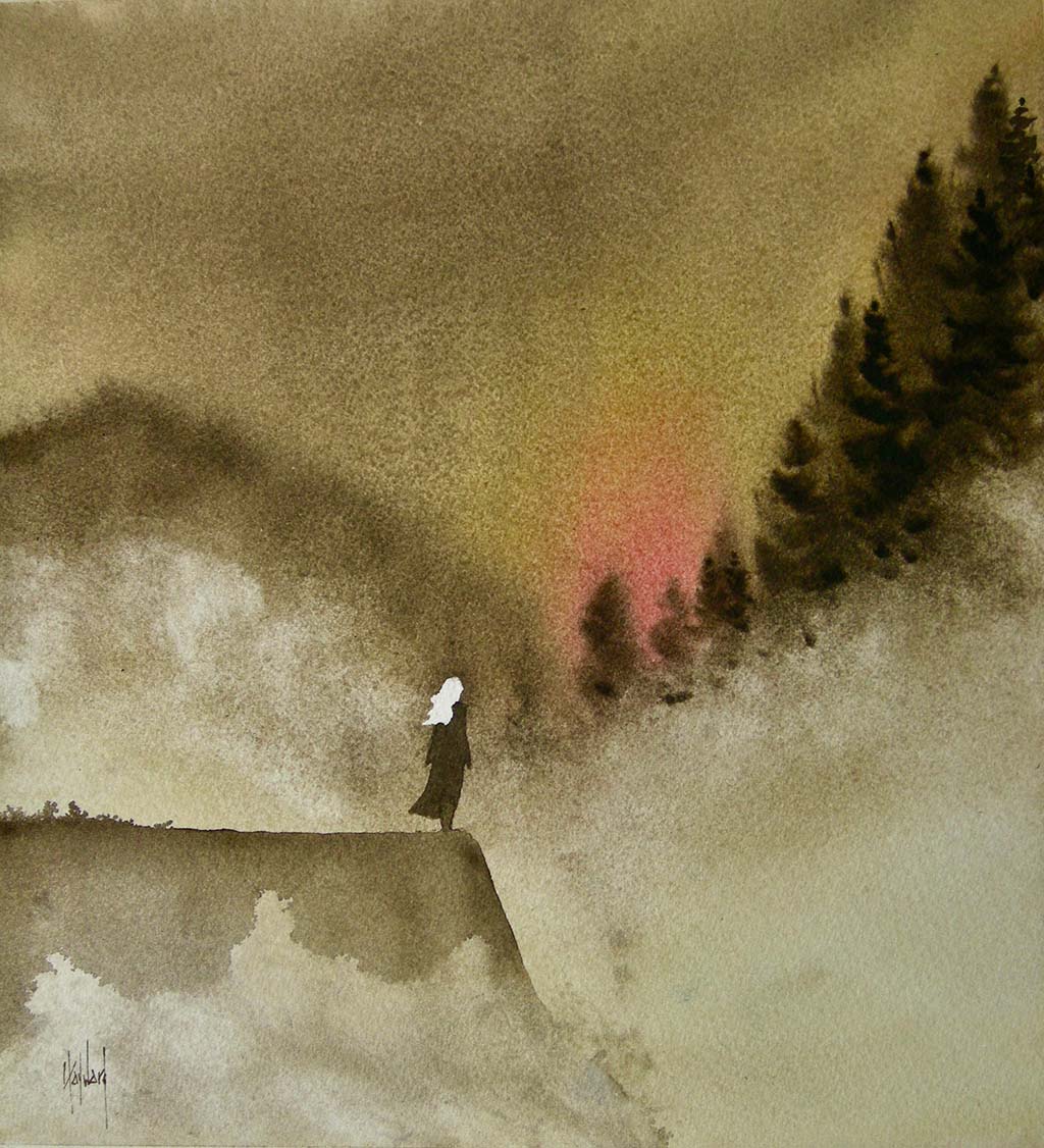 Timber Series Not Part But All Of Me Watercolor Print - by nakedpastor