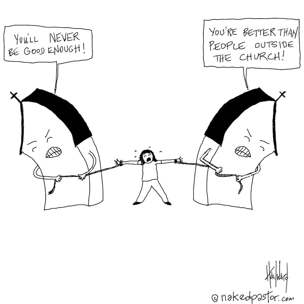 Not Good Enough But Better Digital Cartoon - by nakedpastor