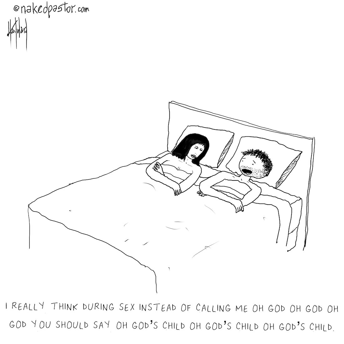 Oh God Oh God Oh God Digital Cartoon - by nakedpastor