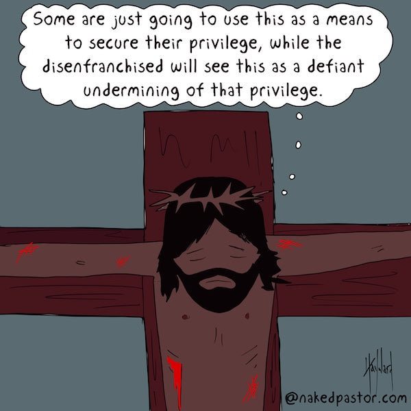 Privileged or Disenfranchised Digital Cartoon - by nakedpastor