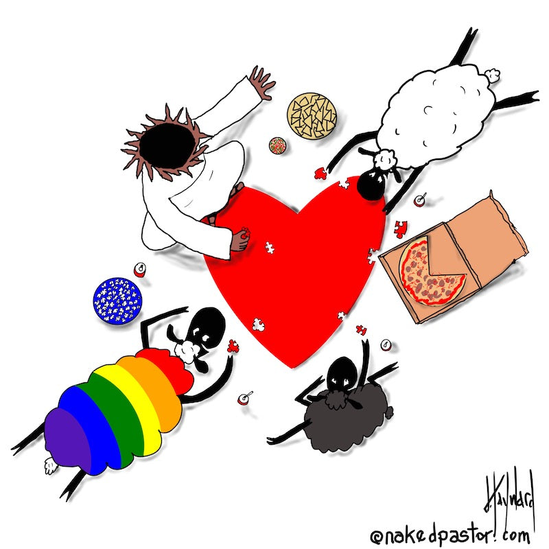 Puzzle of Love First Digital Cartoon - by nakedpastor