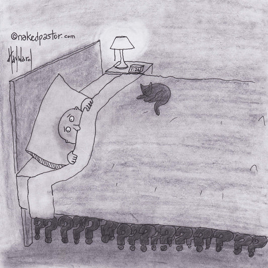 Questions Can be Scary Digital Cartoon - by nakedpastor