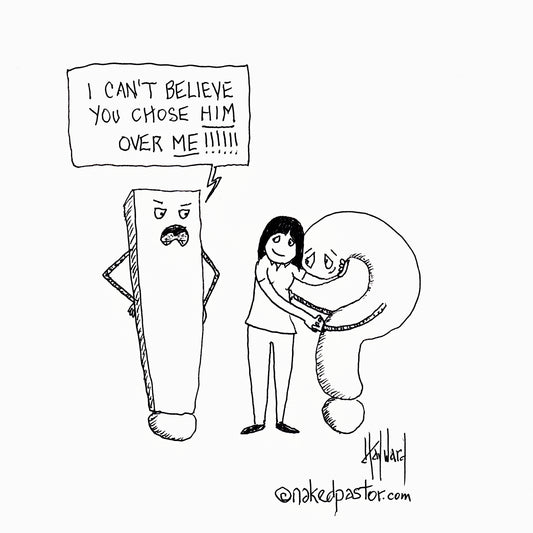 Choose Questions Digital Cartoon - by nakedpastor