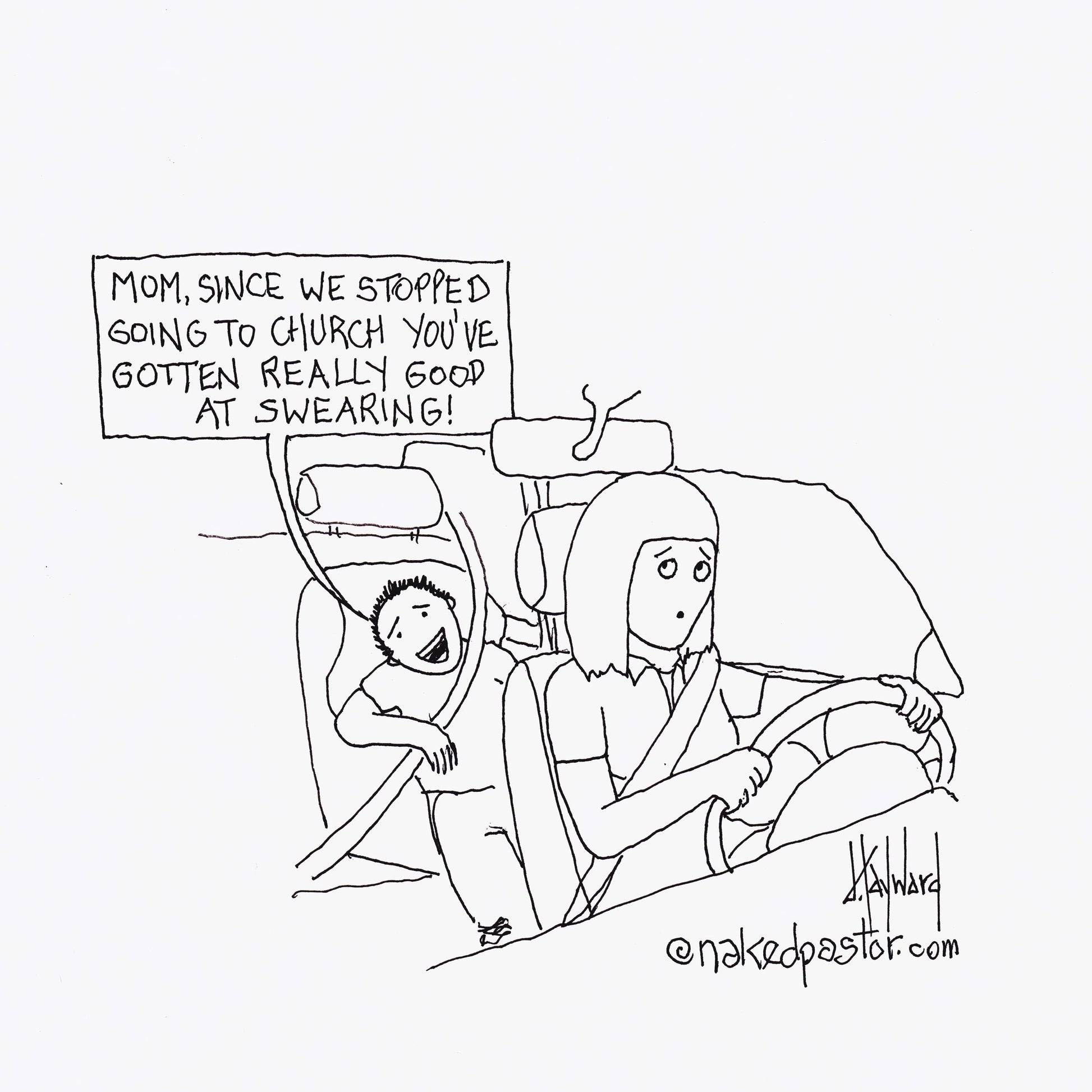 Really Good at Swearing Digital Cartoon - by nakedpastor