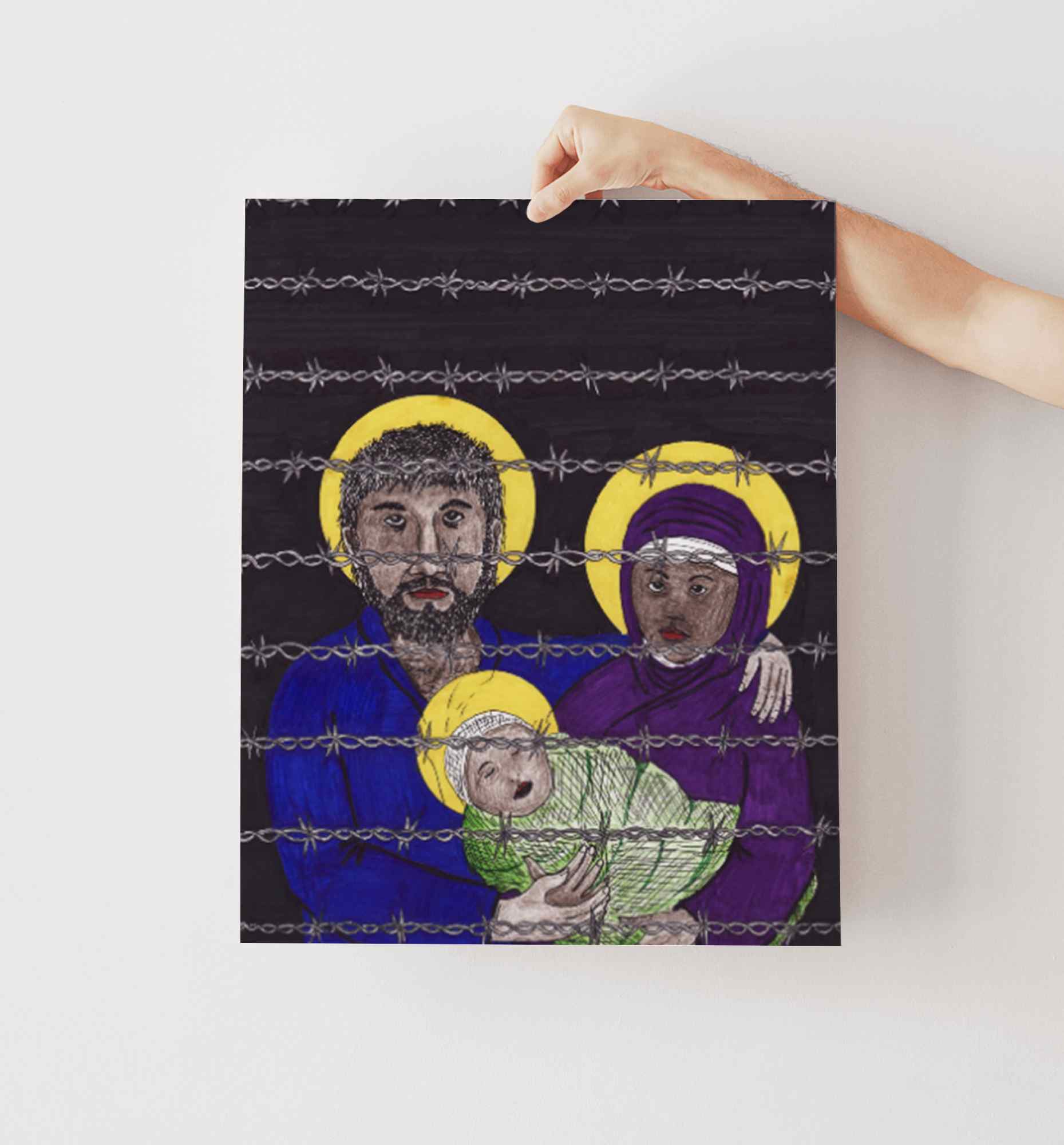 The Holy Family Print - by nakedpastor