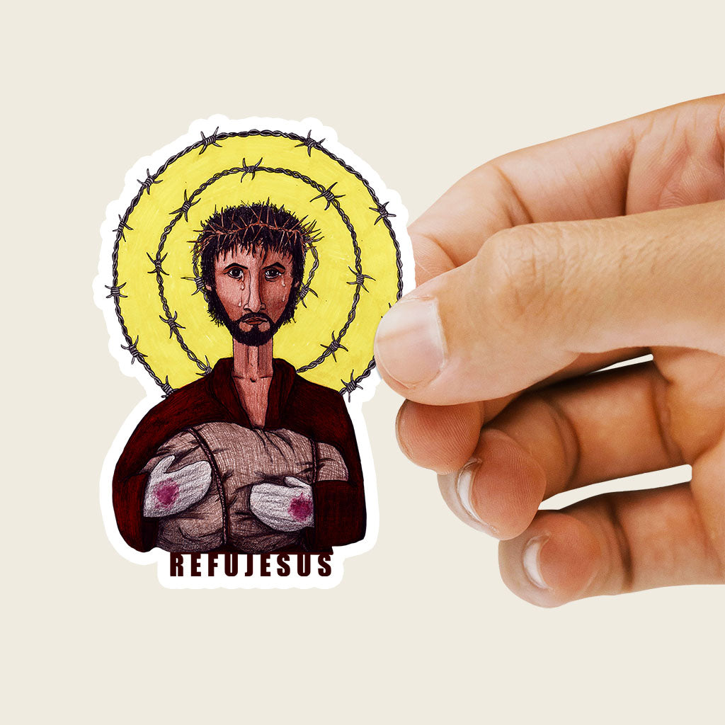RefuJesus Sticker - by nakedpastor