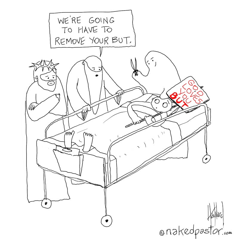 Remove Your But Digital Cartoon - by nakedpastor