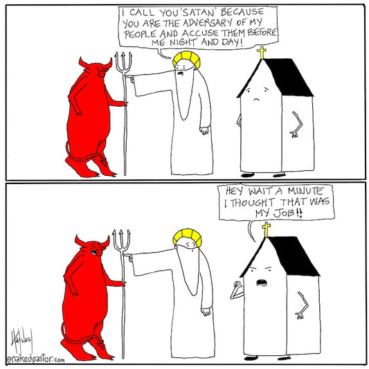 Accuser Satan Digital Cartoon - by nakedpastor