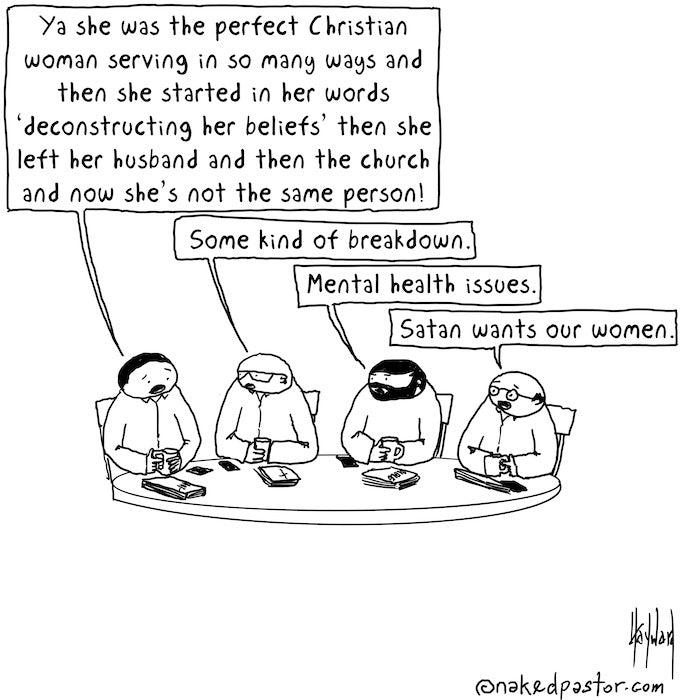 Satan Wants Our Women Digital Cartoon - by nakedpastor