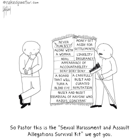 Sexual Harassment and Assault Allegations Survival Kit Digital Cartoon - by nakedpastor