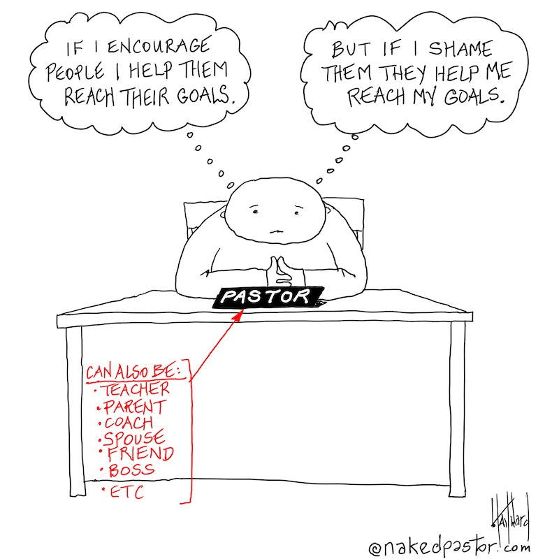 Shame or Encouragement Digital Cartoon