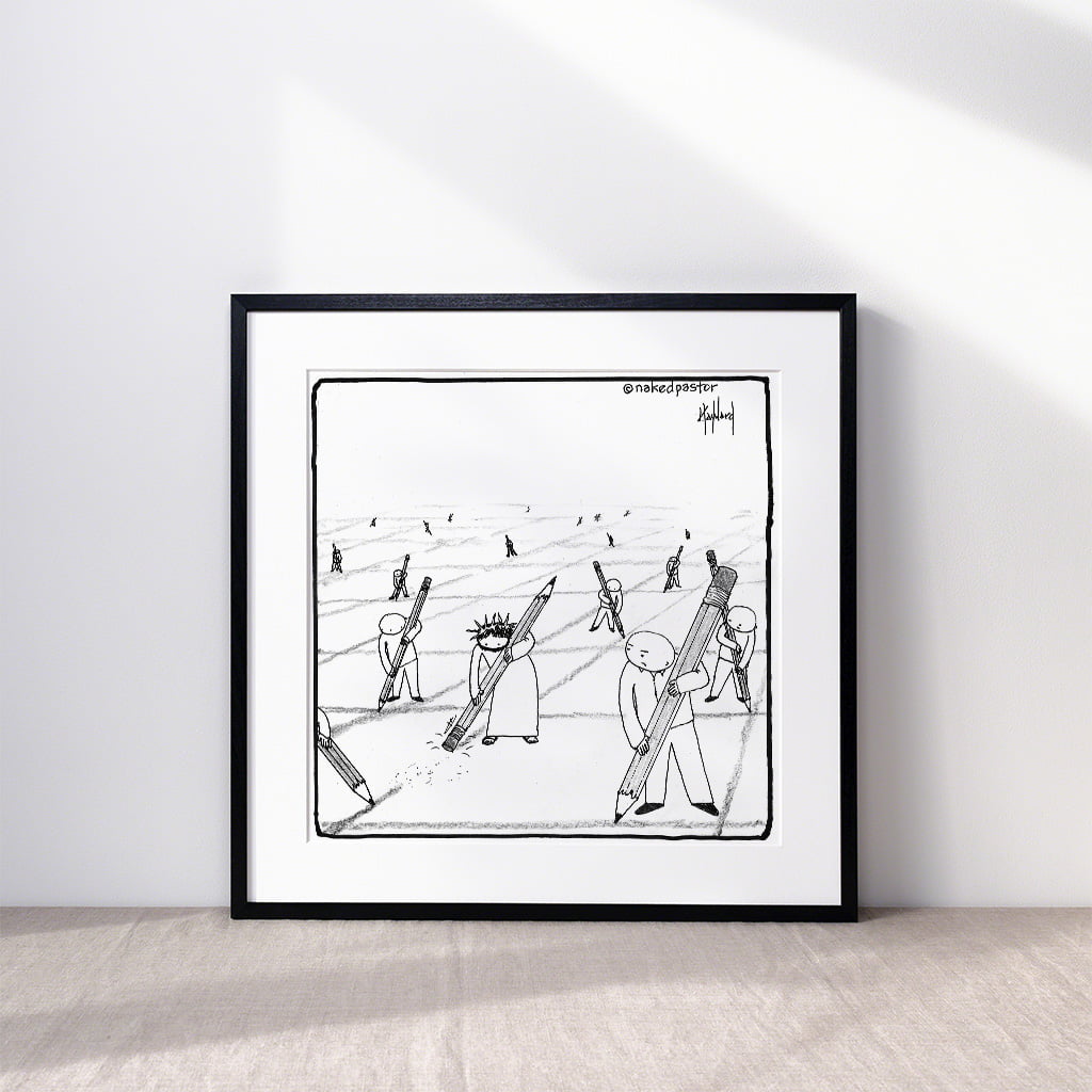 Jesus Eraser Print - by nakedpastor