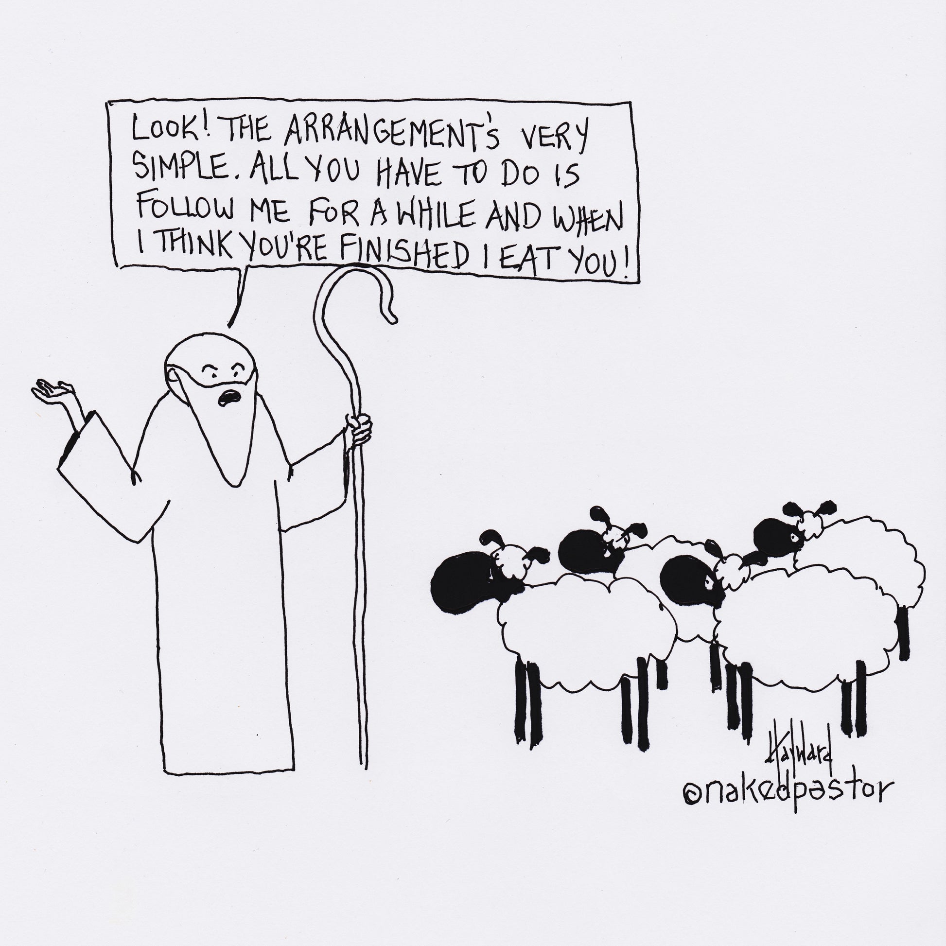 Simple Arrangement Digital Cartoon - by nakedpastor