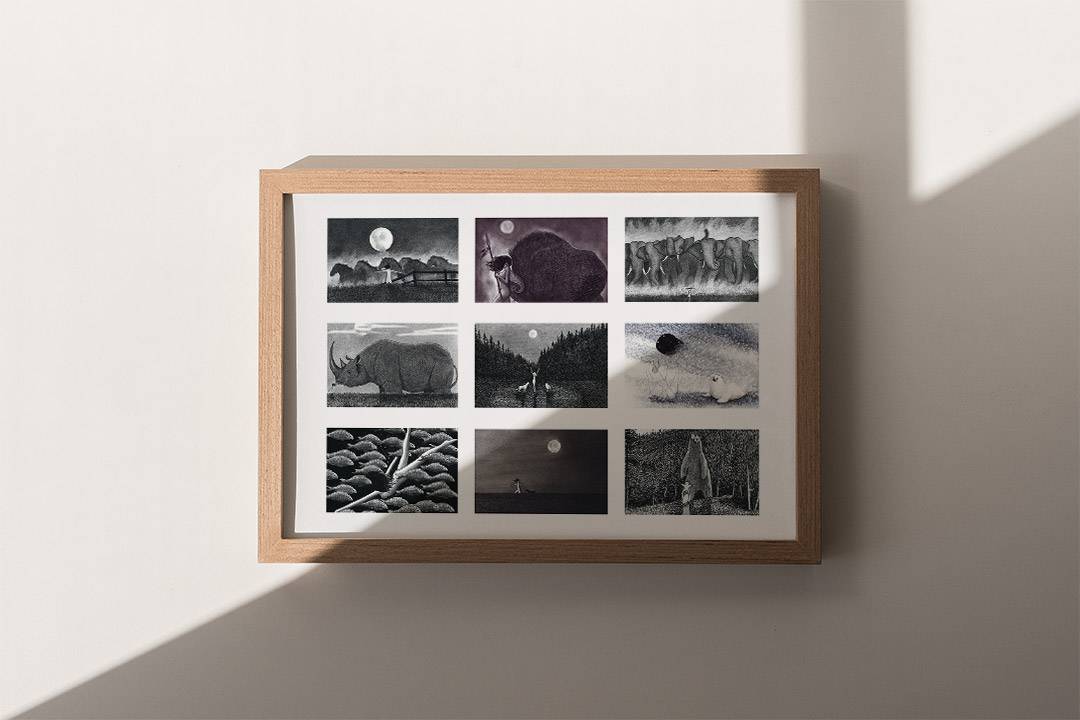 Sophia Wildlife Collage Print - by nakedpastor