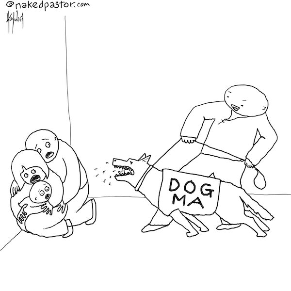 Spiritual Abuse in a Picture Digital Cartoon - by nakedpastor