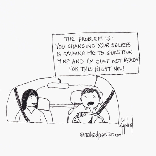 Staying Together Means Changing Together Digital Cartoon - by nakedpastor