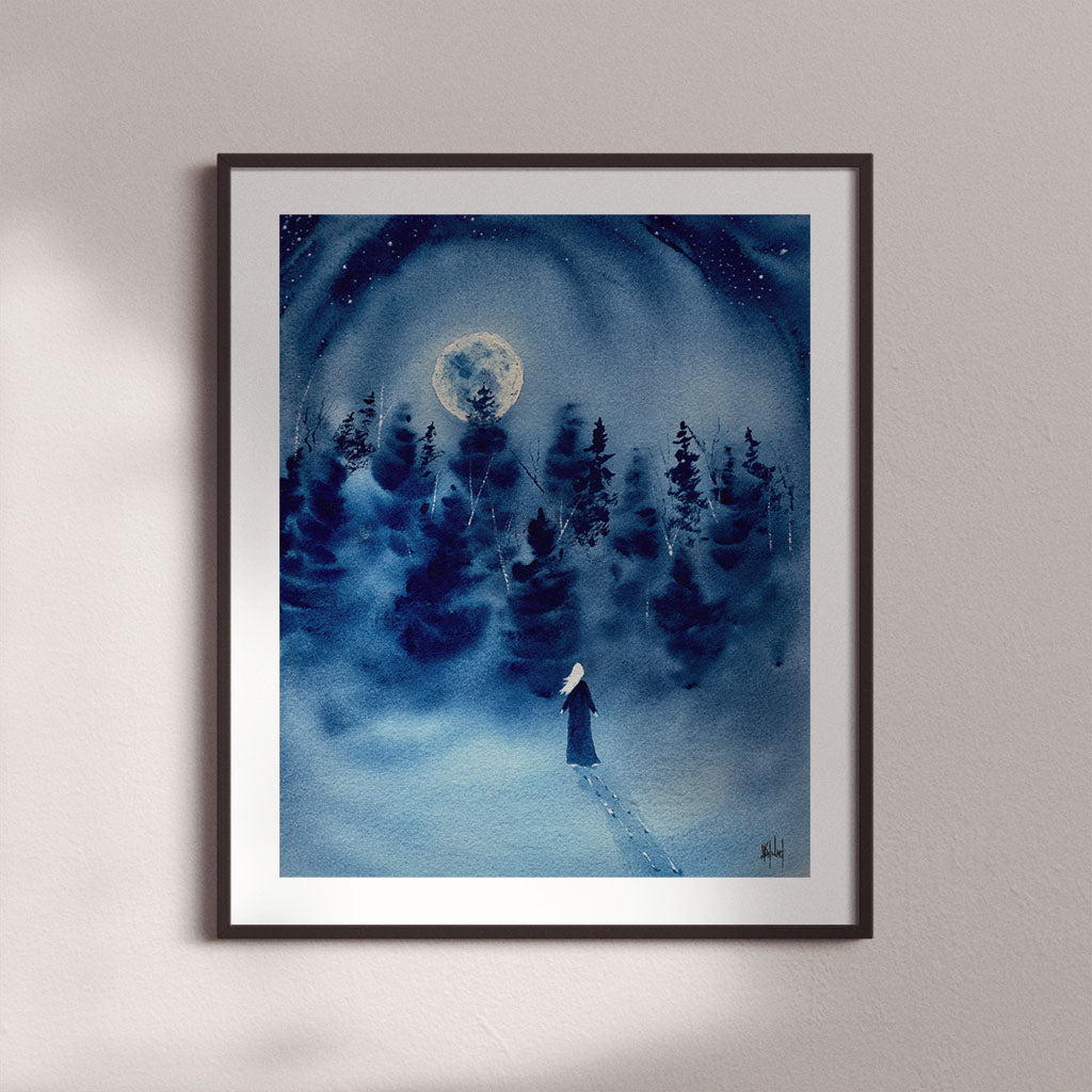 Timber Series My Strength That Is Within Me Watercolor Print - by nakedpastor