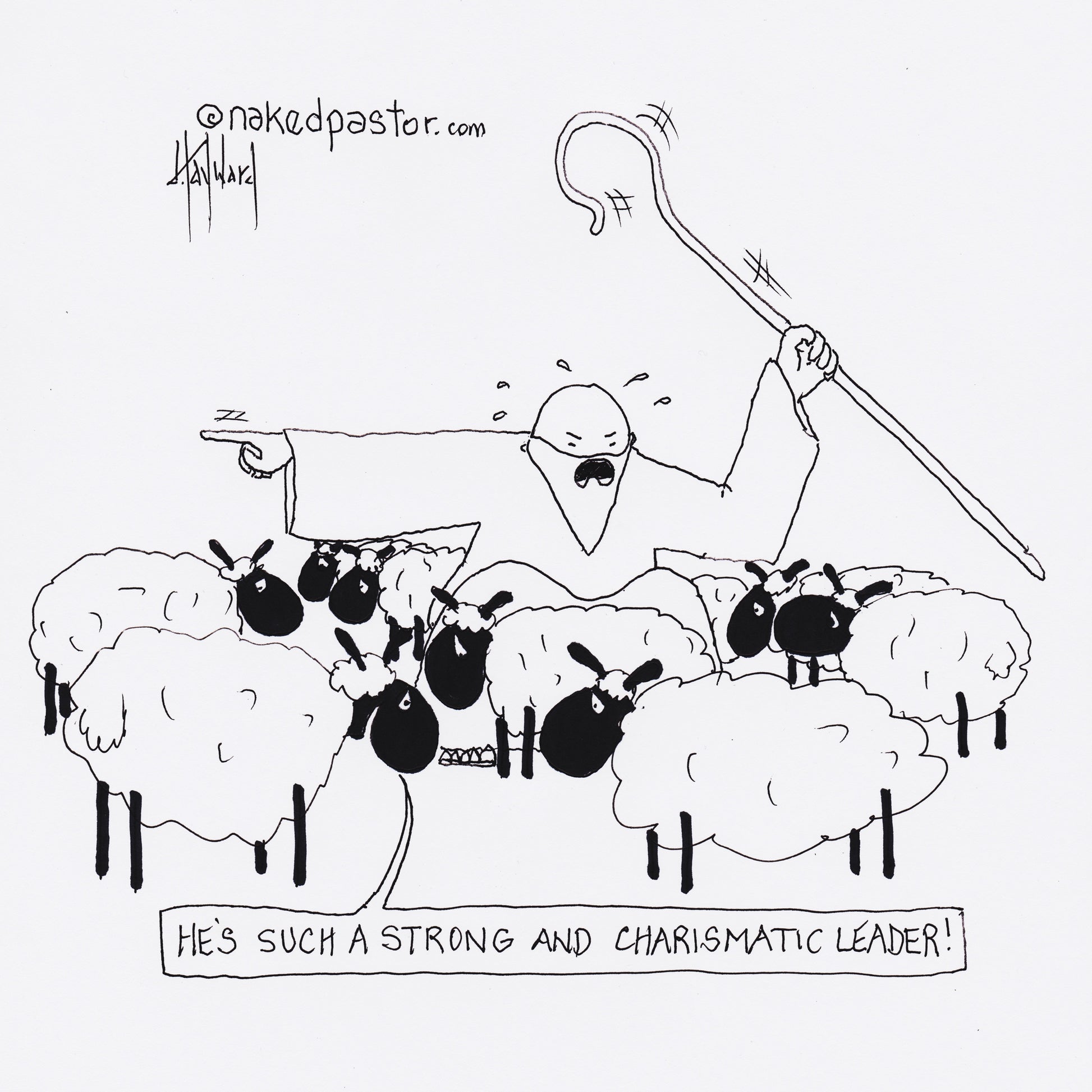 Strong and Charismatic Leader Digital Cartoon - by nakedpastor