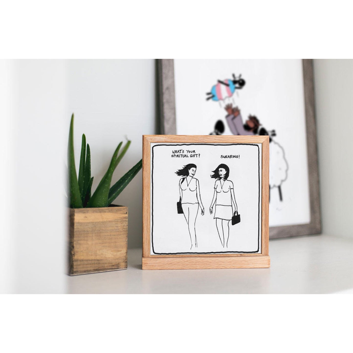 Swearing as a Spiritual Gift Cartoon Print - by nakedpastor