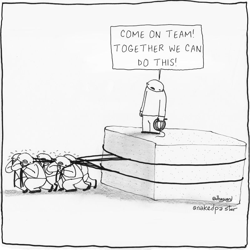 Team Work Digital Cartoon - by nakedpastor