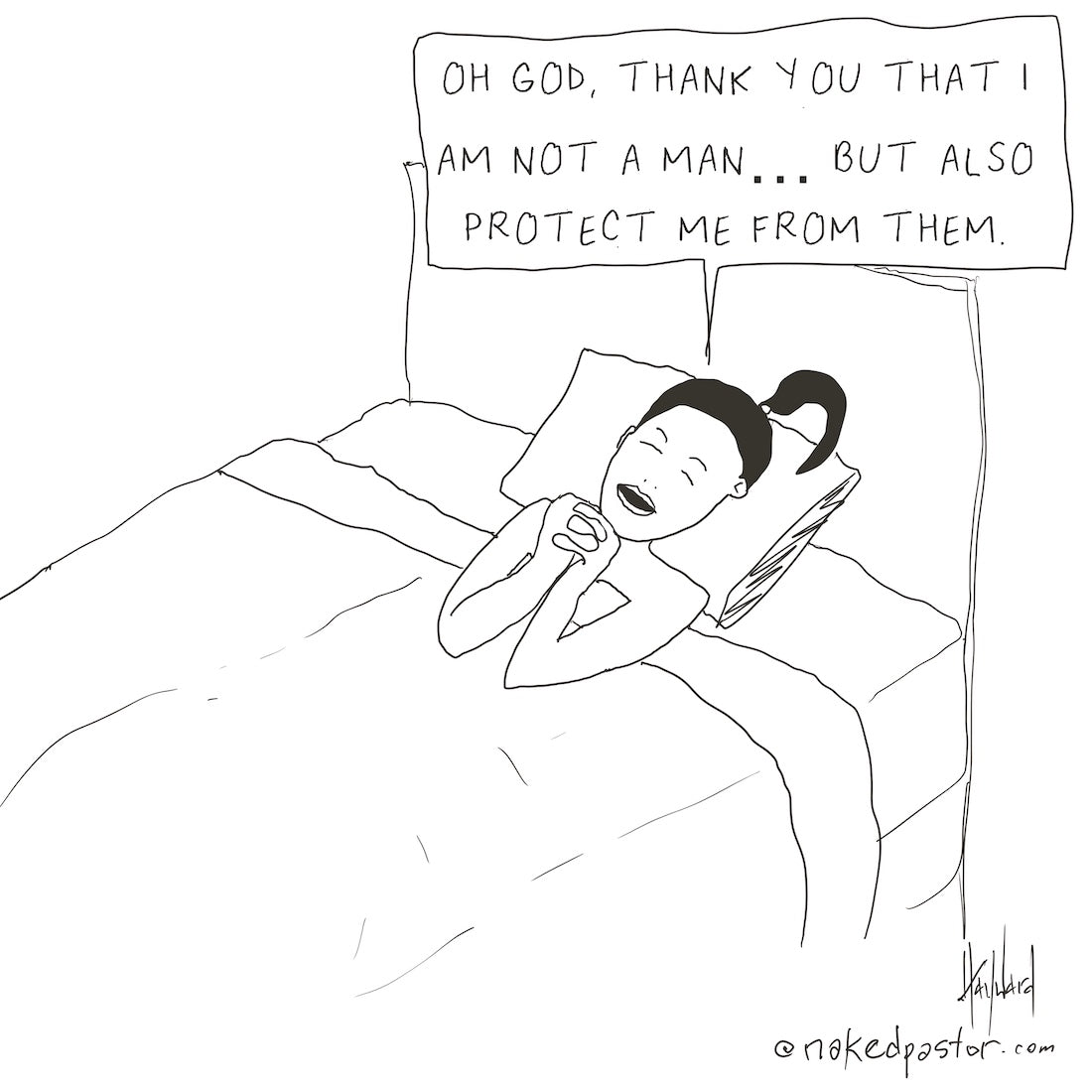 Thank You That I Am Not A Man Digital Cartoon - by nakedpastor