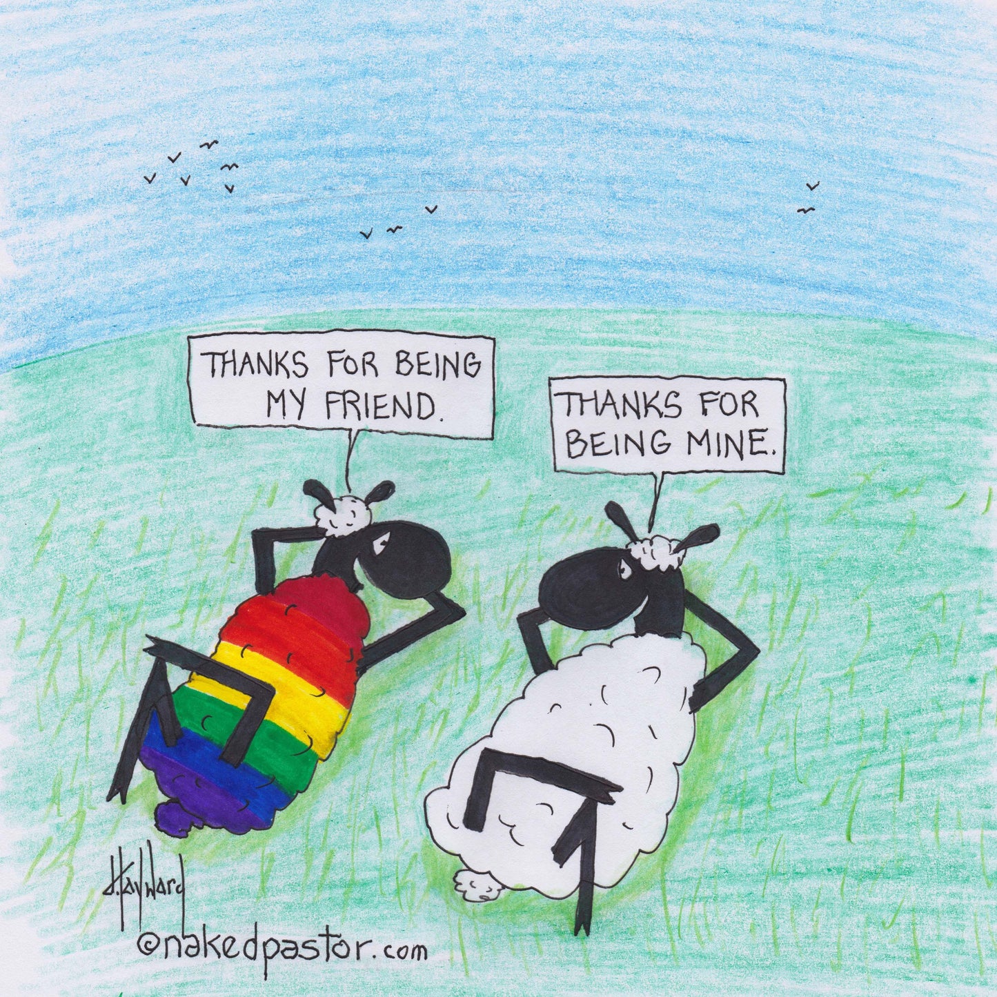 Thanks for Being my Friend Digital Cartoon - by nakedpastor