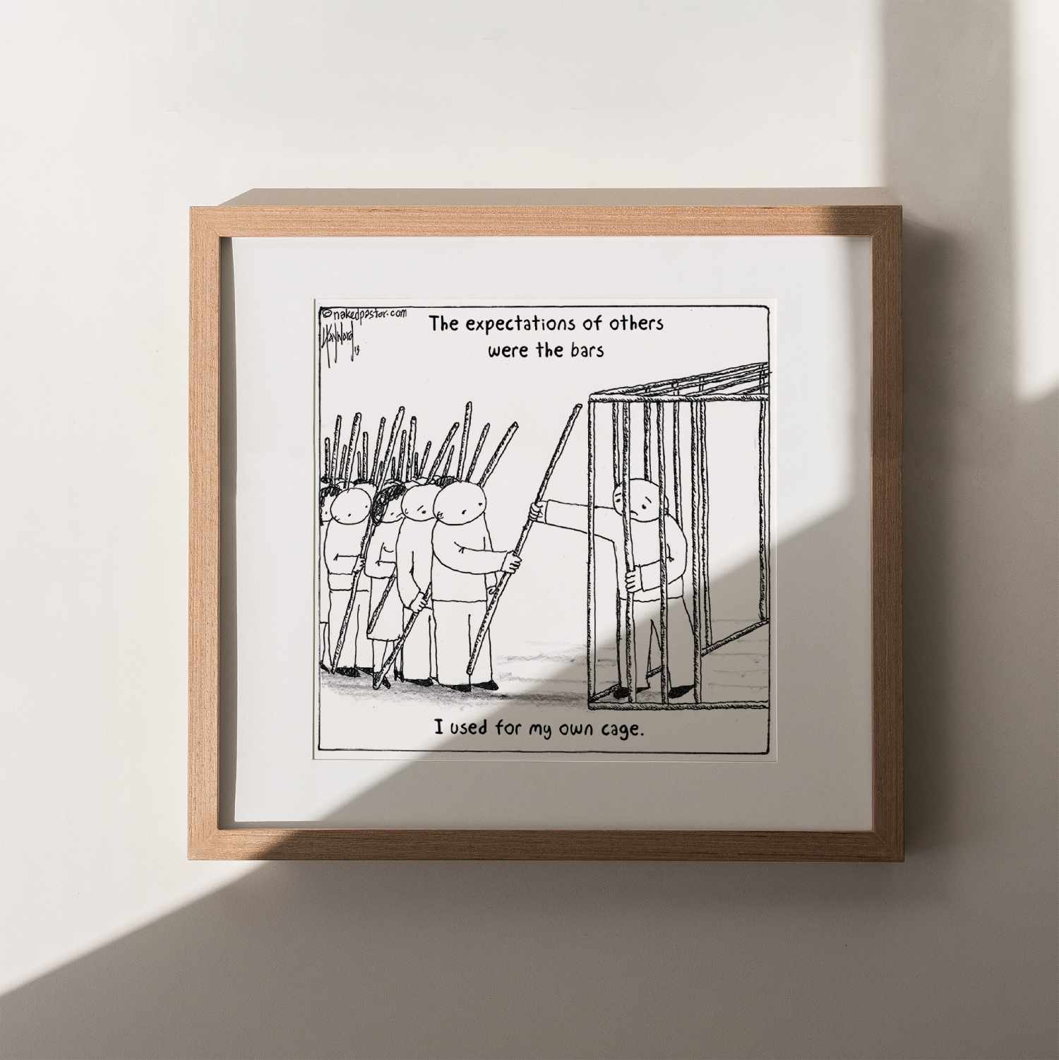 The Bars of Expectations Cage Print - by nakedpastor