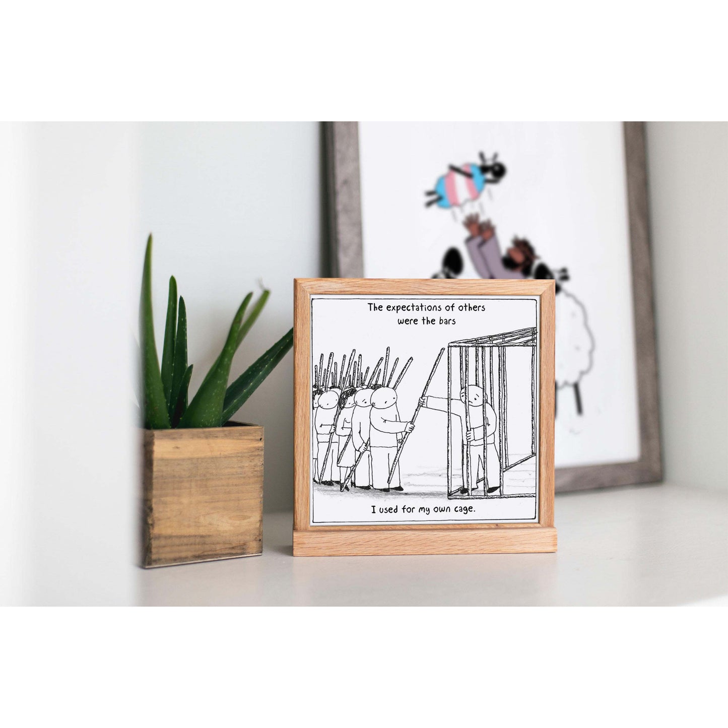 The Bars of Expectations Cage Print - by nakedpastor